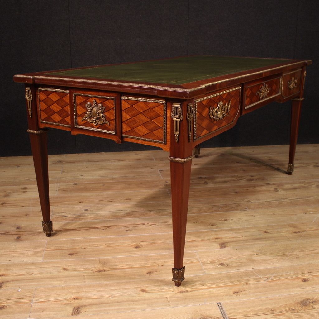 20th Century French Louis XVI Style Writing Desk photo vintage