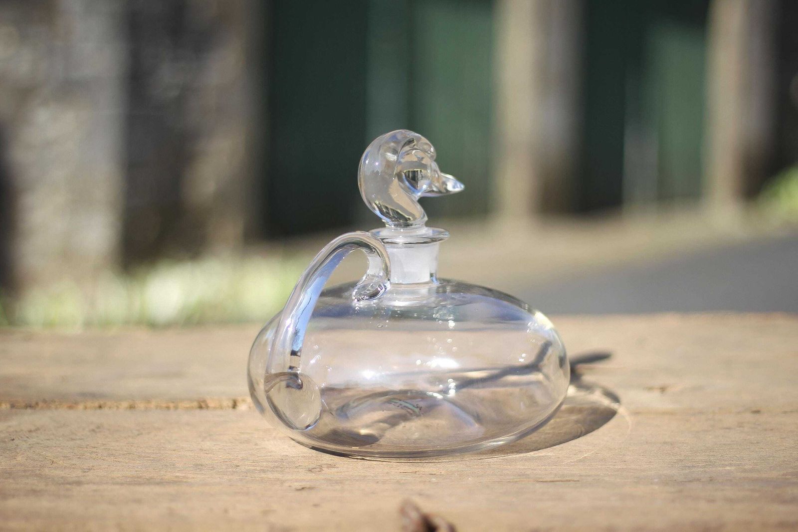 Vintage Carafe, Duck Stopper Glass Carafe, Wine Carafe, Decanter, Jug, Pitcher, Collection, Bar Decor, Barware, Pitcher, Jug photo vinterior