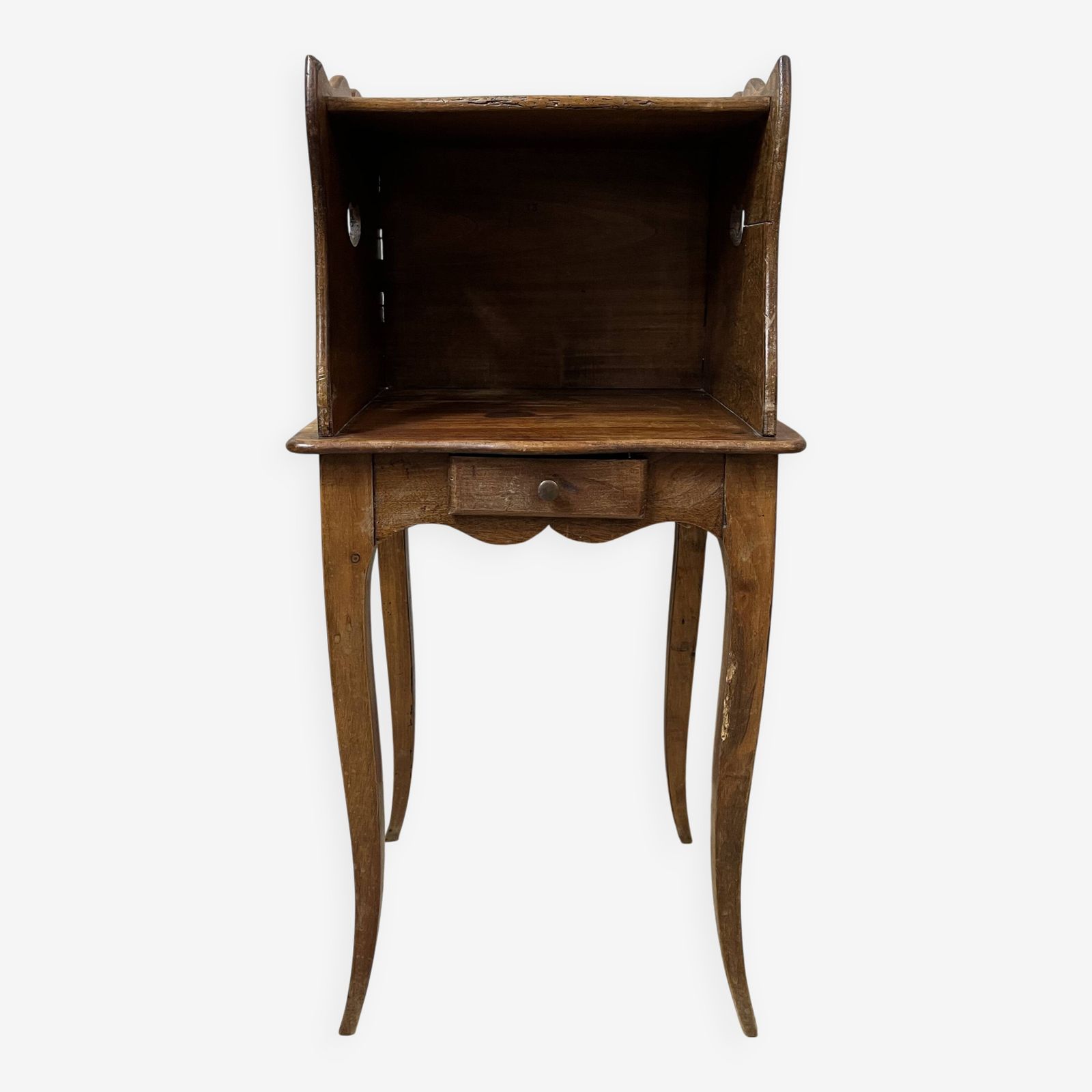 Small Louis XV Wooden Bedside Table In Country Style