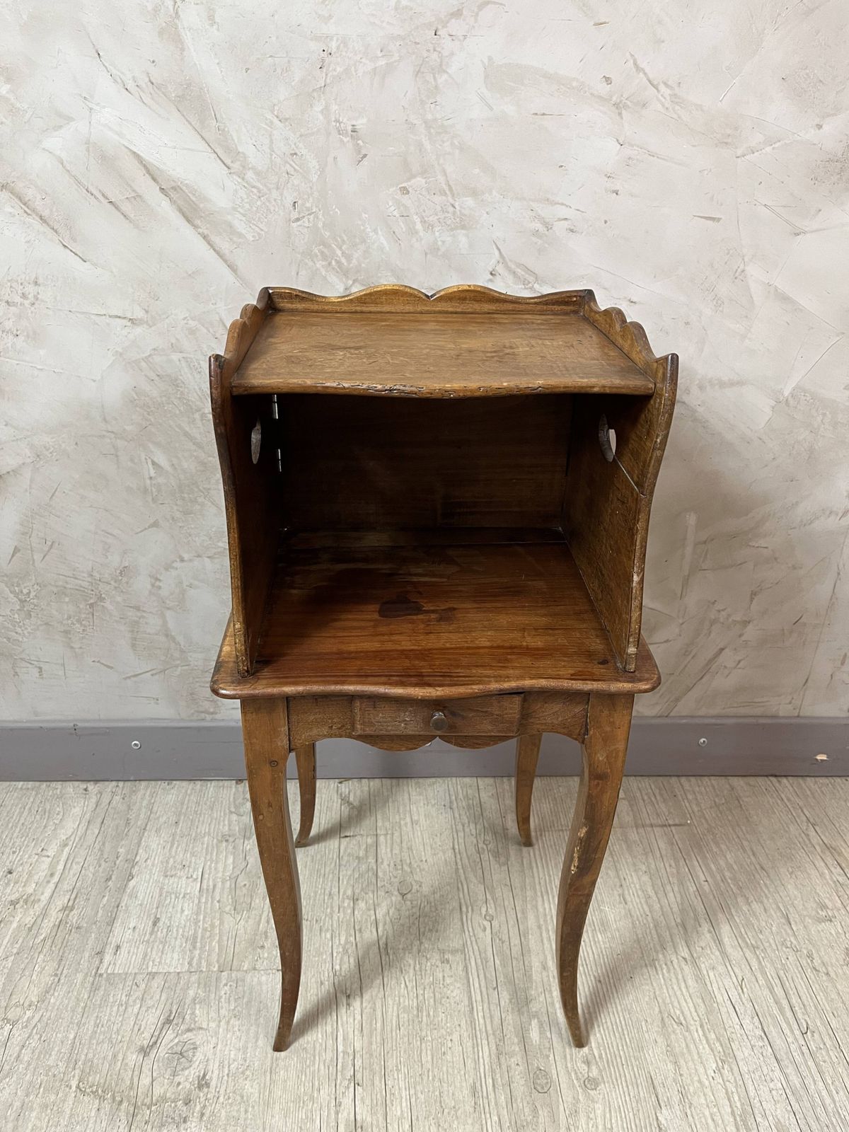 Small Louis XV Wooden Bedside Table In Country Style photo furniture