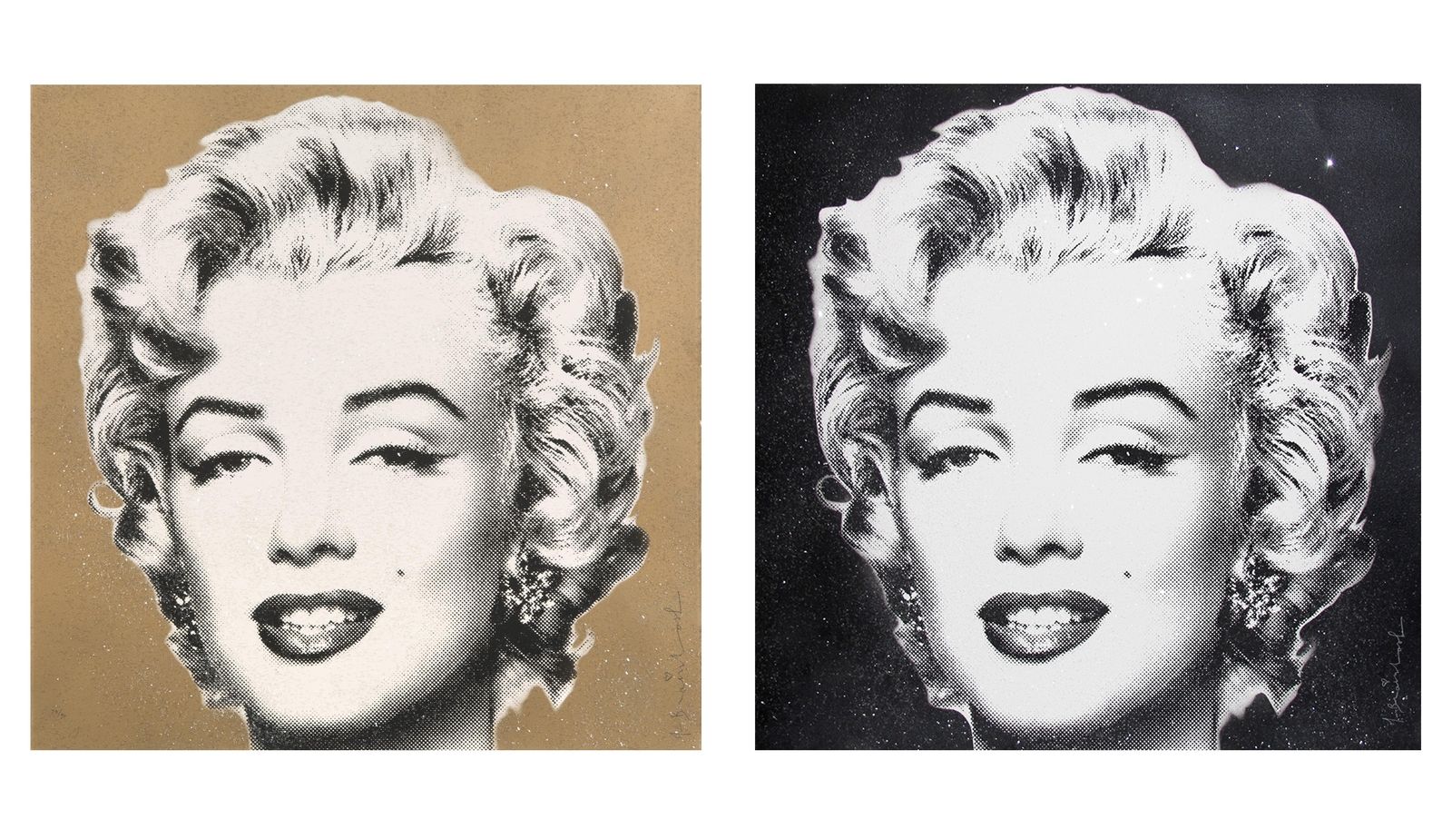 Mr Brainwash Diamond Girl (Marilyn Monroe)   Black And Gold