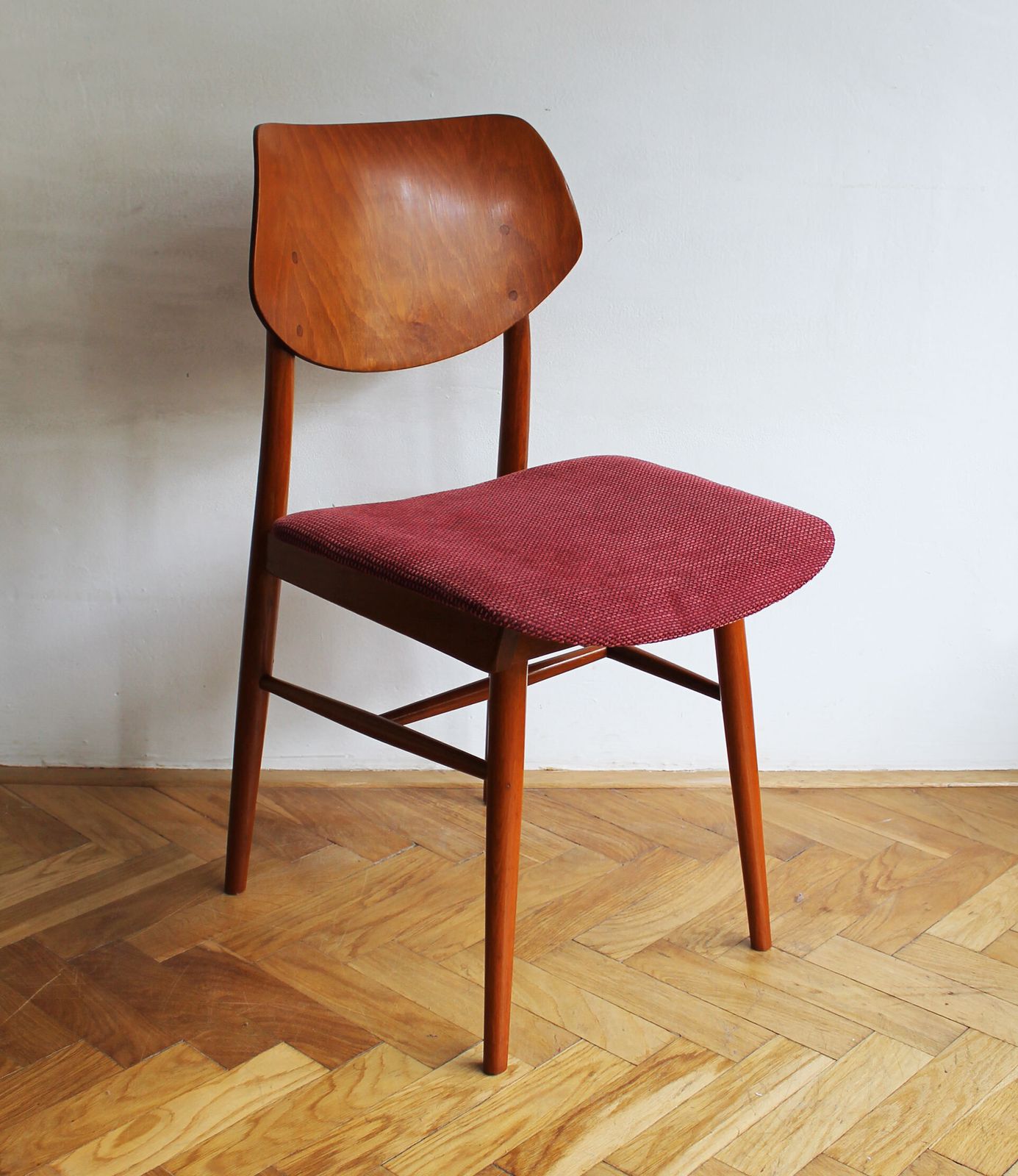 Set Of Four 1960s Czech Dining Chairs By Ton With Scandi Influence photo for sale