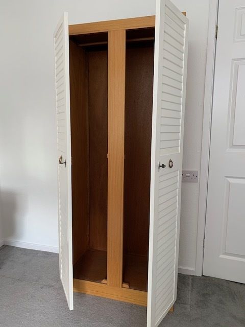 Original Rare 1970's 3 Piece, Wardrobe, Draws And Vanity Set. photo vintage