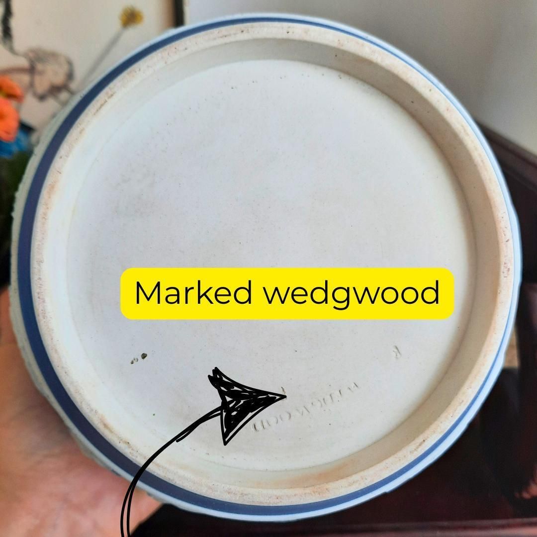 Antique Wedgwood Blue And White Jasperware Decorative Biscuit Barrel Neoclassical Made In England 19th Century photo Home Decor