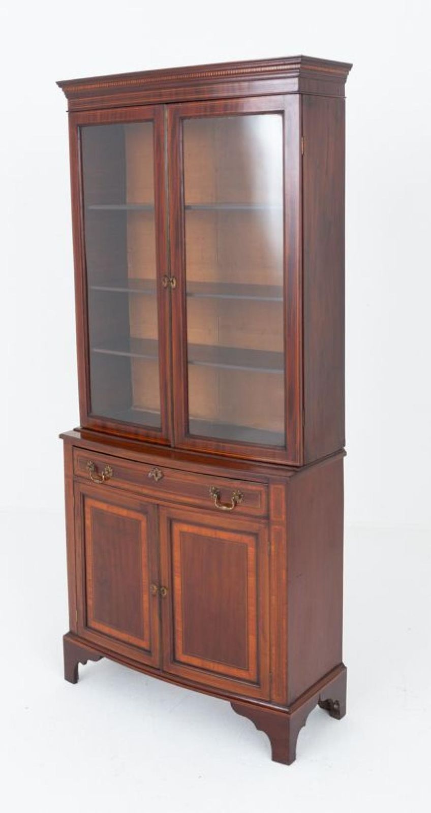 Sheraton Library Bookcase Bow Fronted Cabinet Revival photo 1995.0