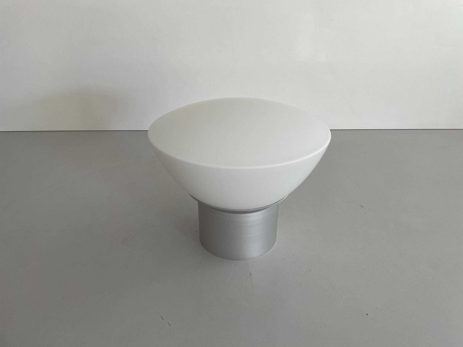 Opal Glas And Metal Deckenlampe By Ifö, 1960s, Sweden photo for sale