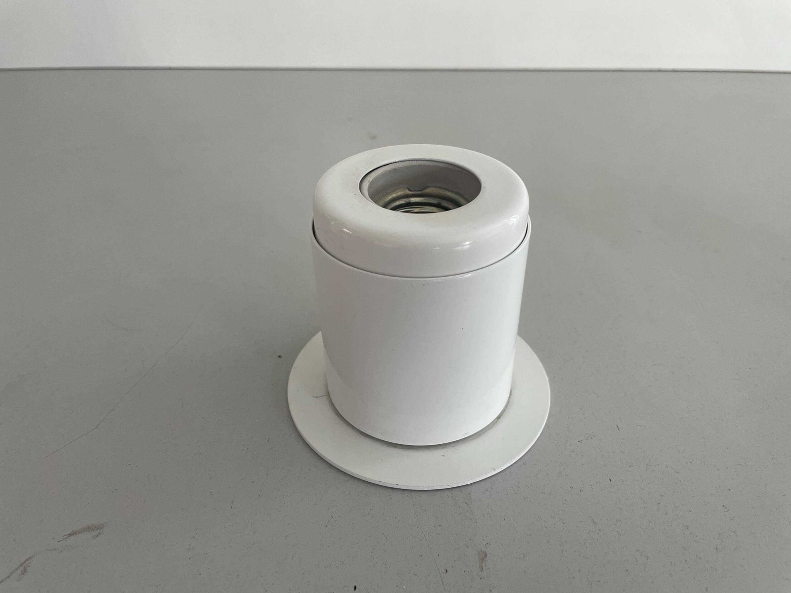 Minimal Design Pair Of White Metal Wall Lamps Still Of Artemide, 1970s, Italy photo furniture