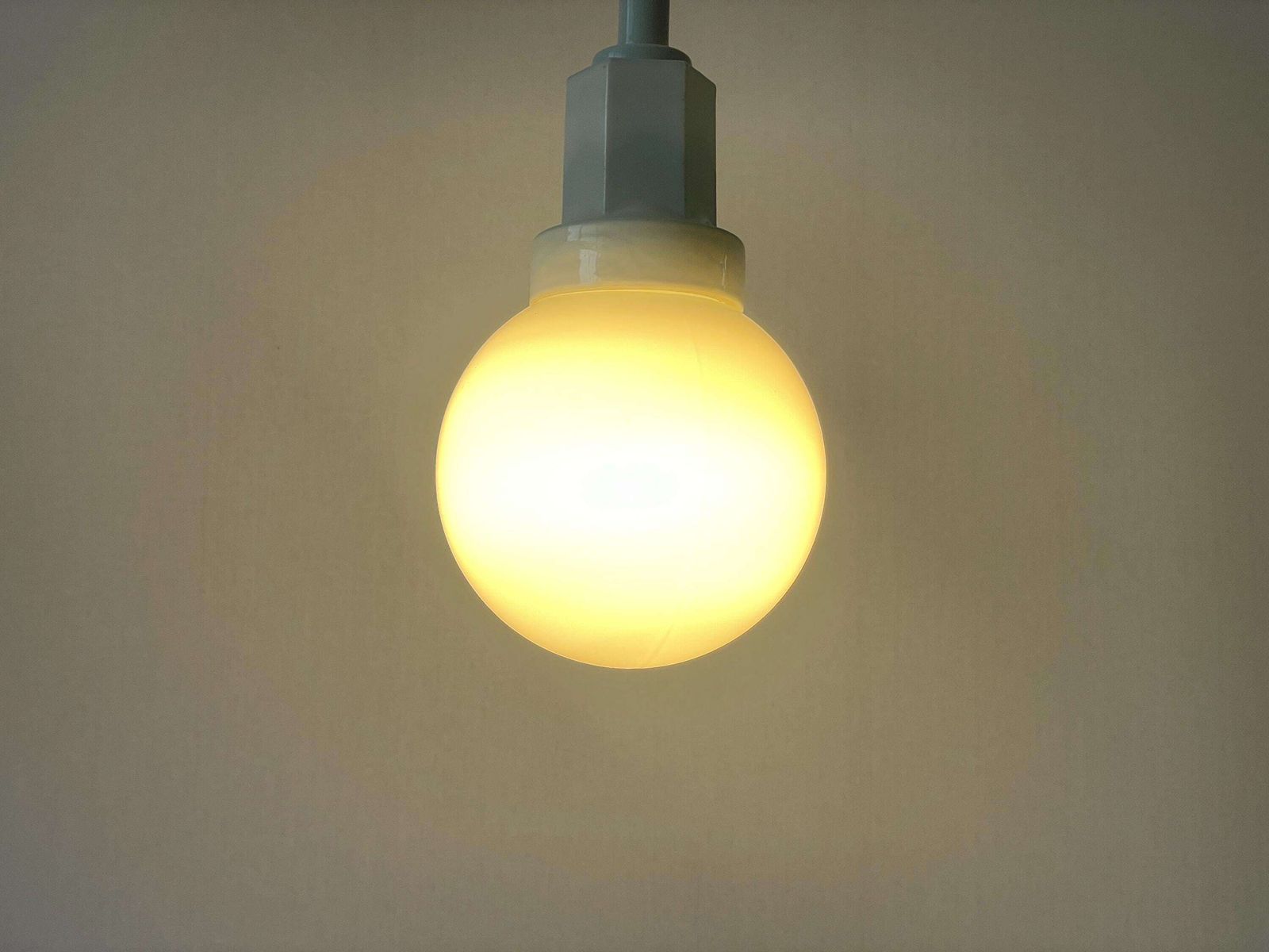 Art Deco Glass Ball And White Ceramic Body Pendant Lamp, 1960s, Italy photo buy