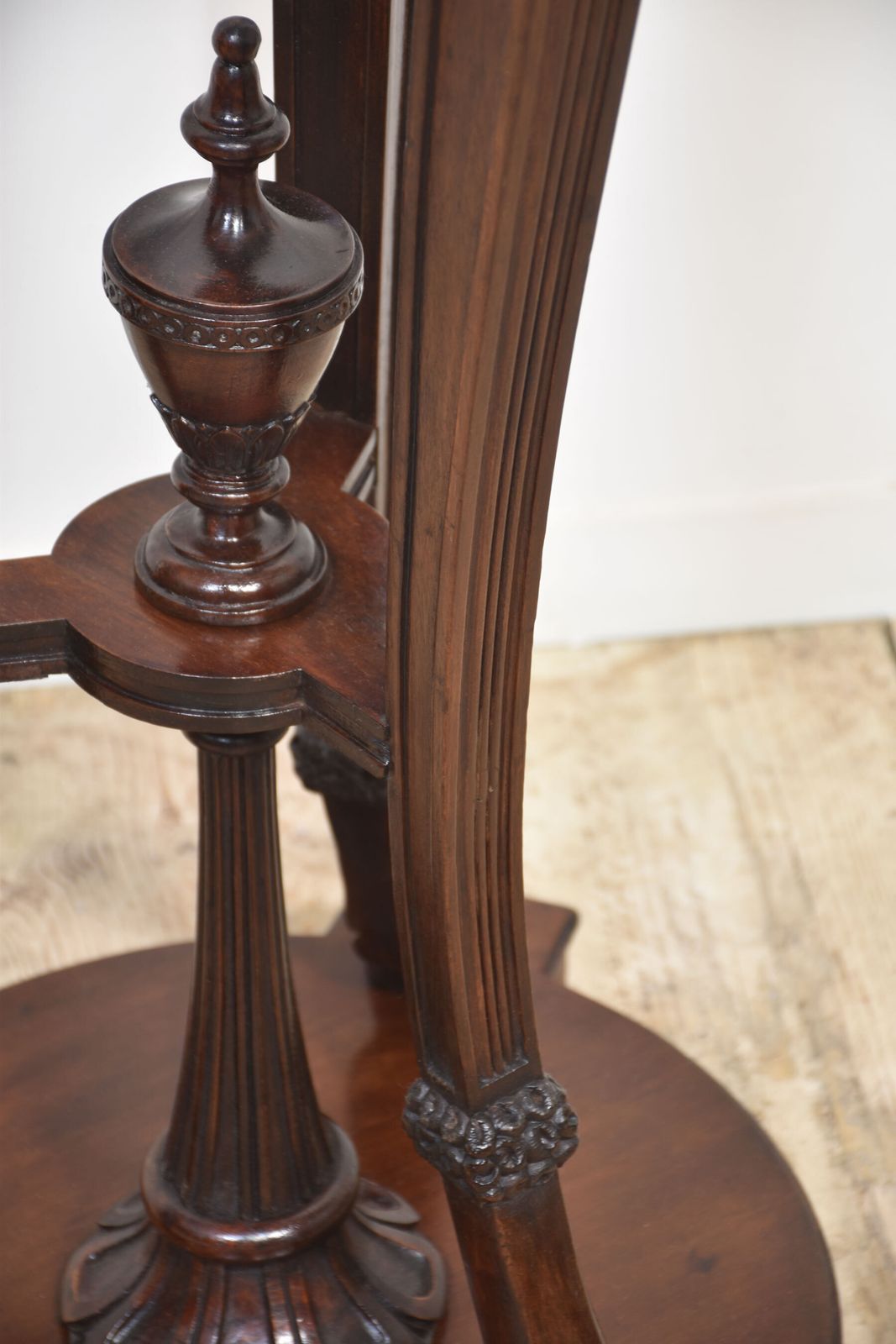 2814.0 Pair Of Carved Mahogany Stands photo