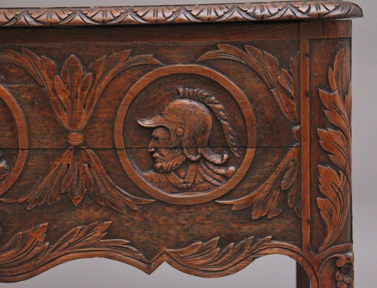 Early 19th Century French Carved Oak Coffer photo vintage