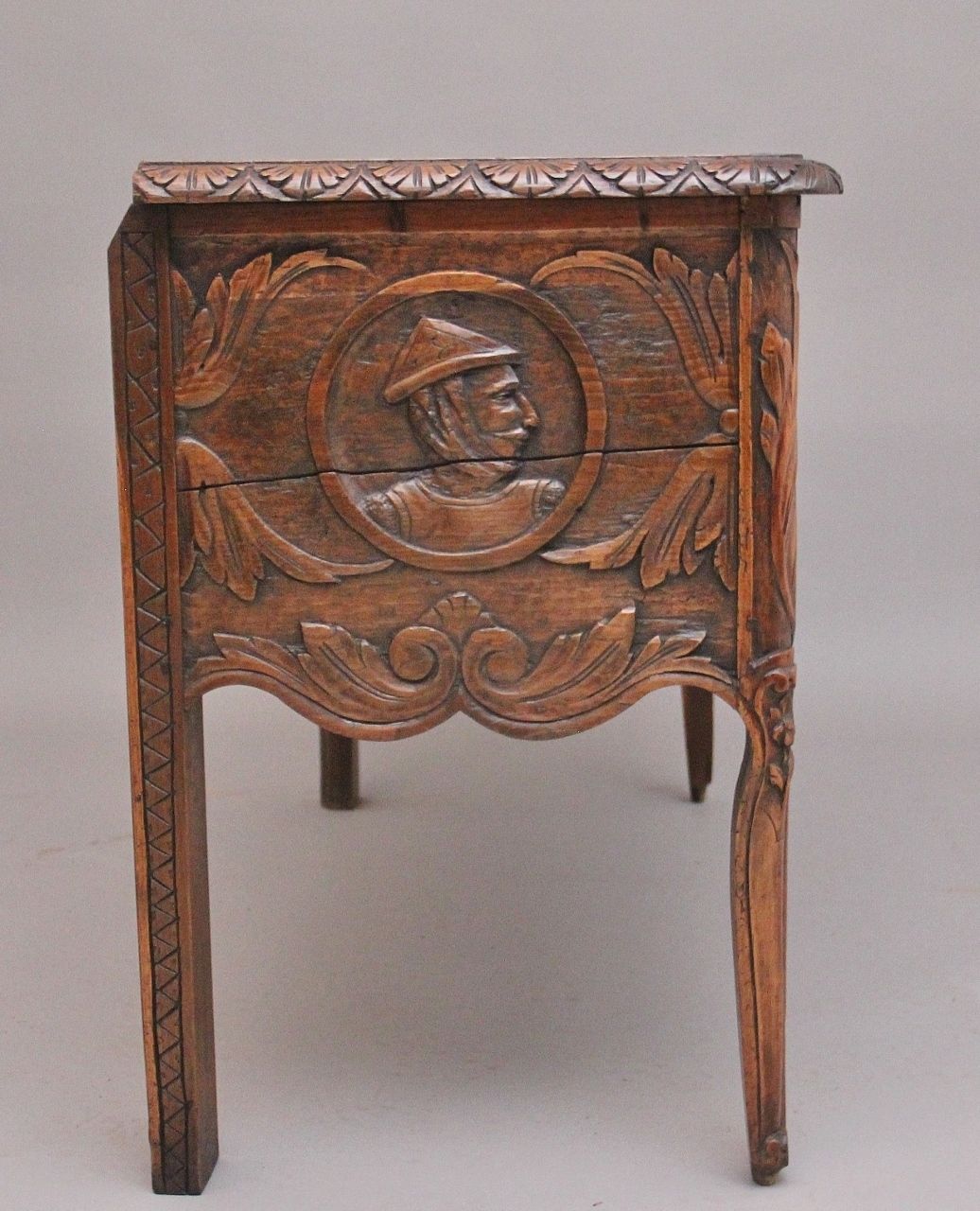 photo furniture Early 19th Century French Carved Oak Coffer