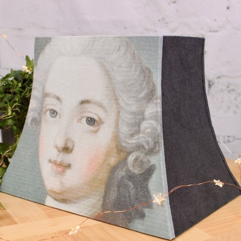 Lampshade Portrait Gentleman From The 18th Century photo furniture