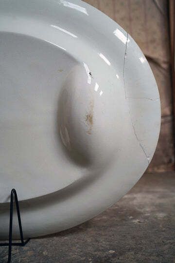 photo furniture A Rare & Large Victorian Meat Platter; The Metropolitan Asylum Board; By Edge Malkin & Co C.1880