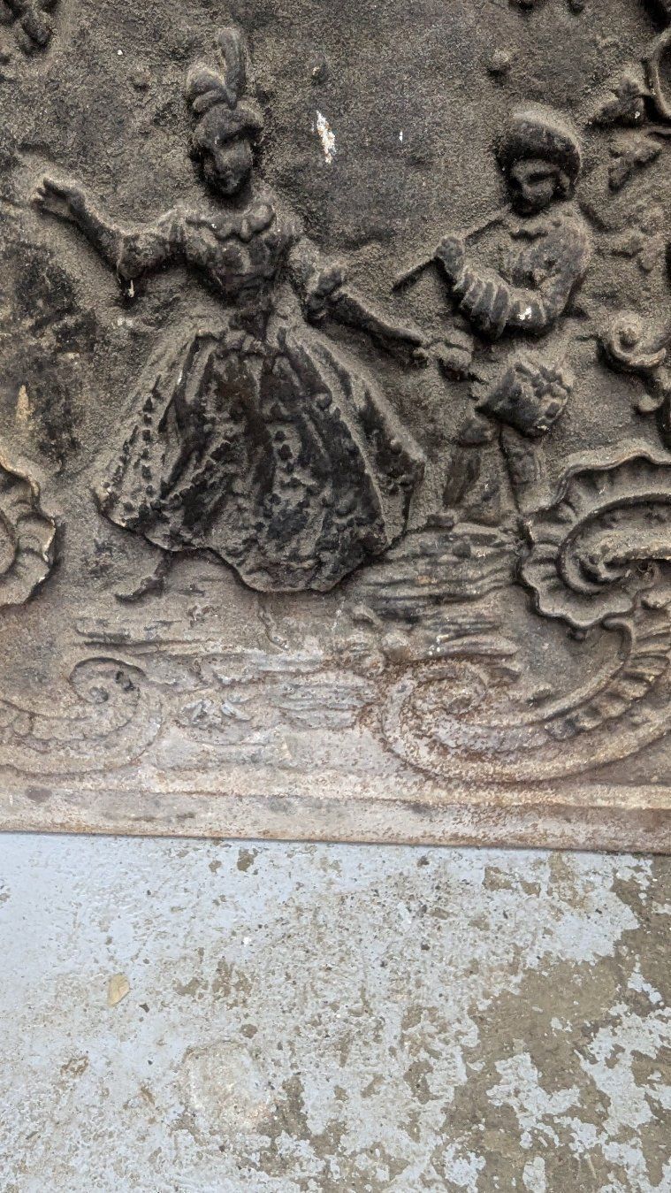 19th Century Cast Iron Fireplace Plate photo 854.0