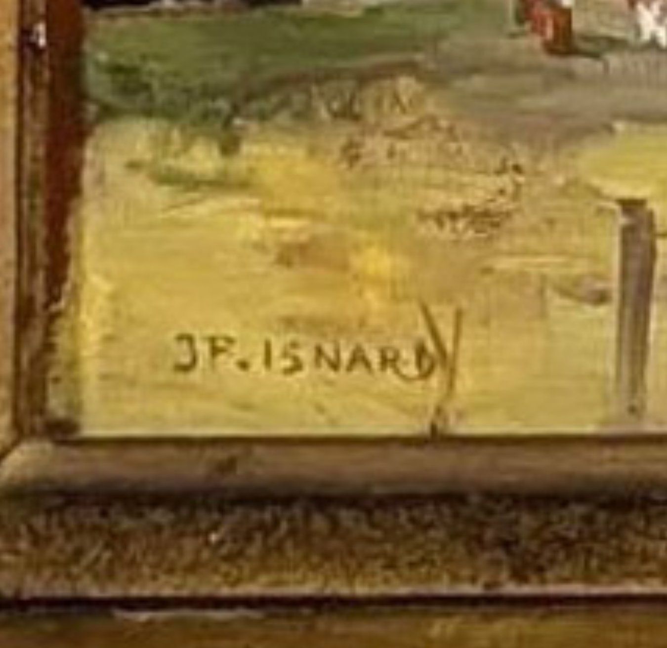 Landscape Oil On Cardboard, 1900s, Signed Isnard photo for sale