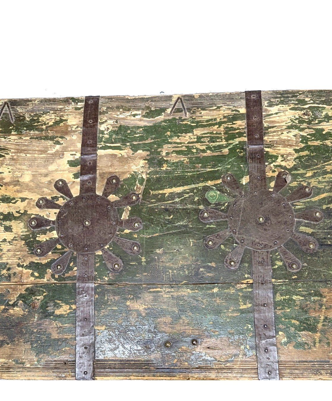 Greek Chest In White Wood And Iron, 19th Century photo Furniture