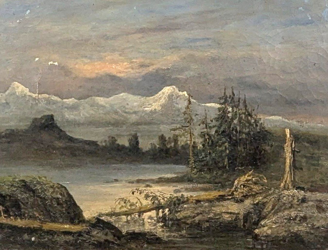 Landscape Oil On Canvas, Late 19th Century, French School photo furniture