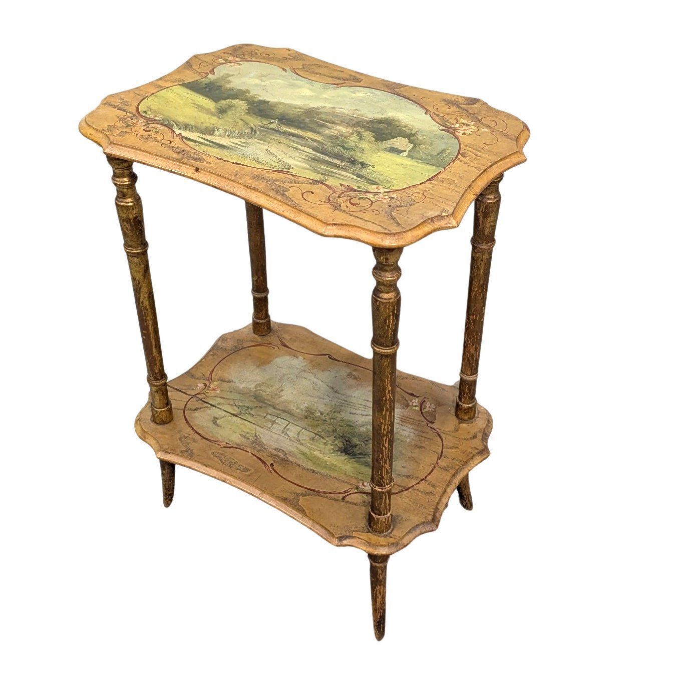 Art Nouveau Double Top Tea Table, 1900 photo furniture