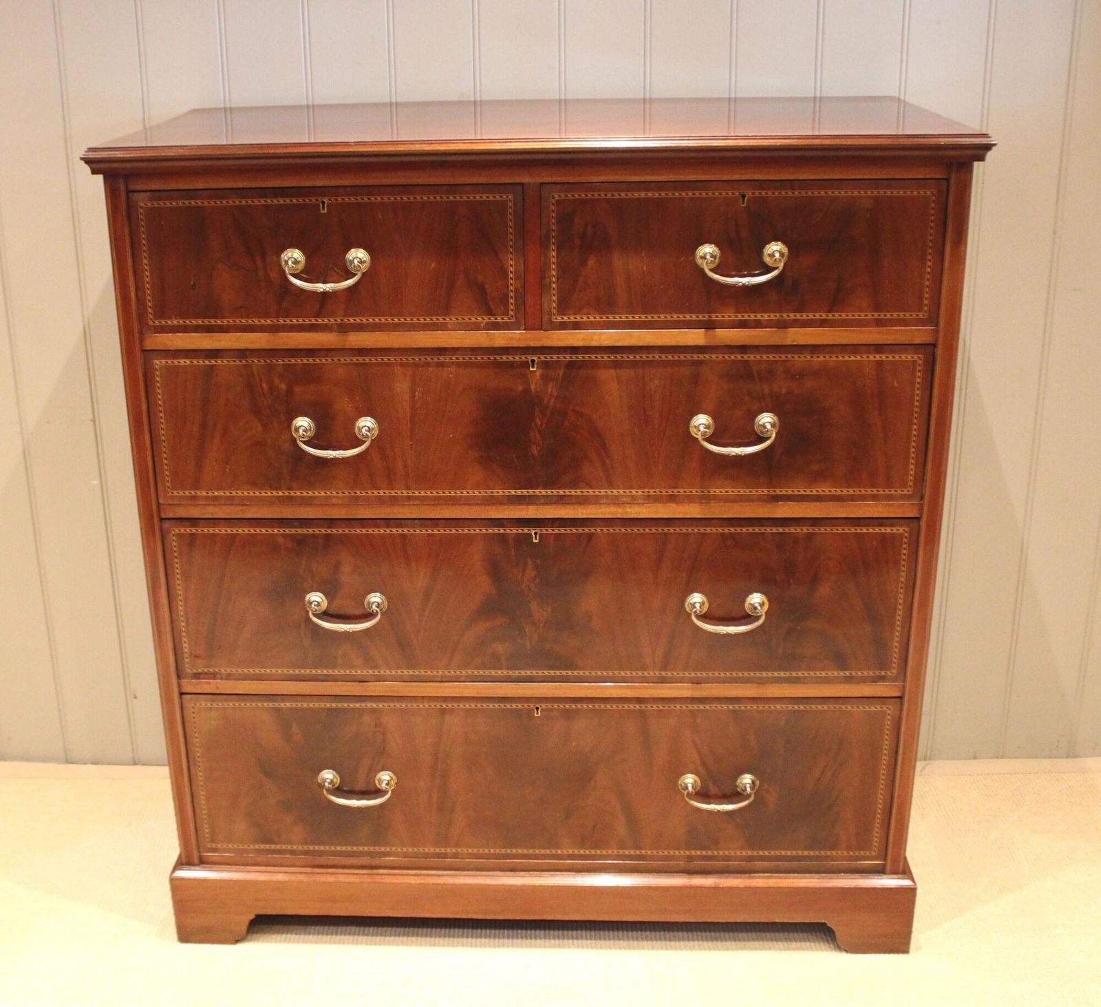 Substantial Edwardian Mahogany Chest Of Drawers photo furniture