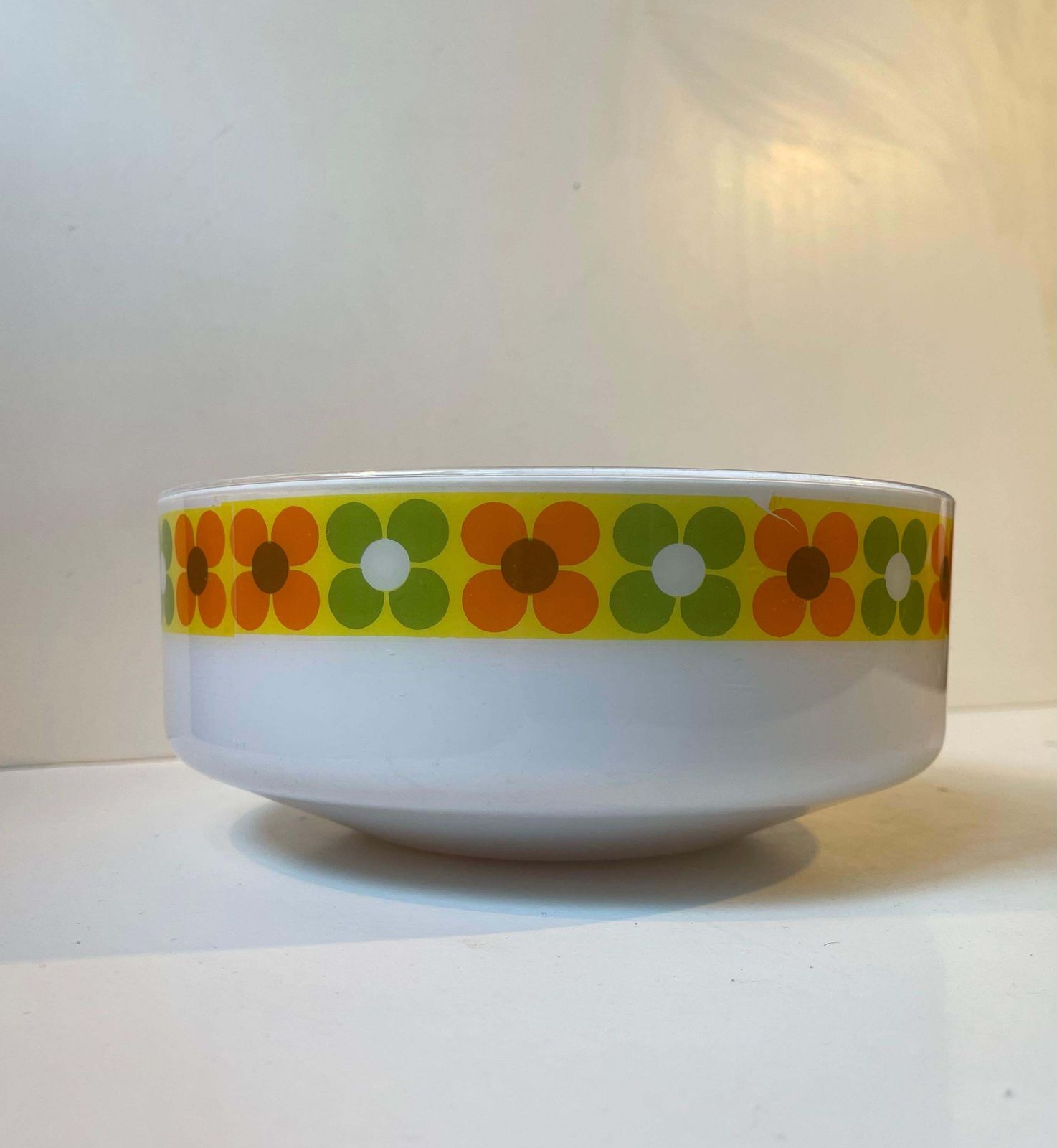 Vintage Italian Flower Power Salad Bowl By Cosmoplast Per Alimenti, 1970s photo Home Decor