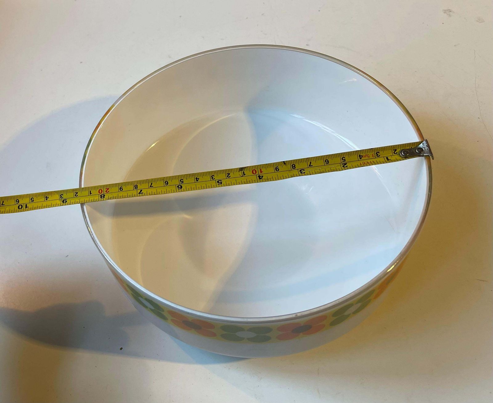 Vintage Italian Flower Power Salad Bowl By Cosmoplast Per Alimenti, 1970s photo buy