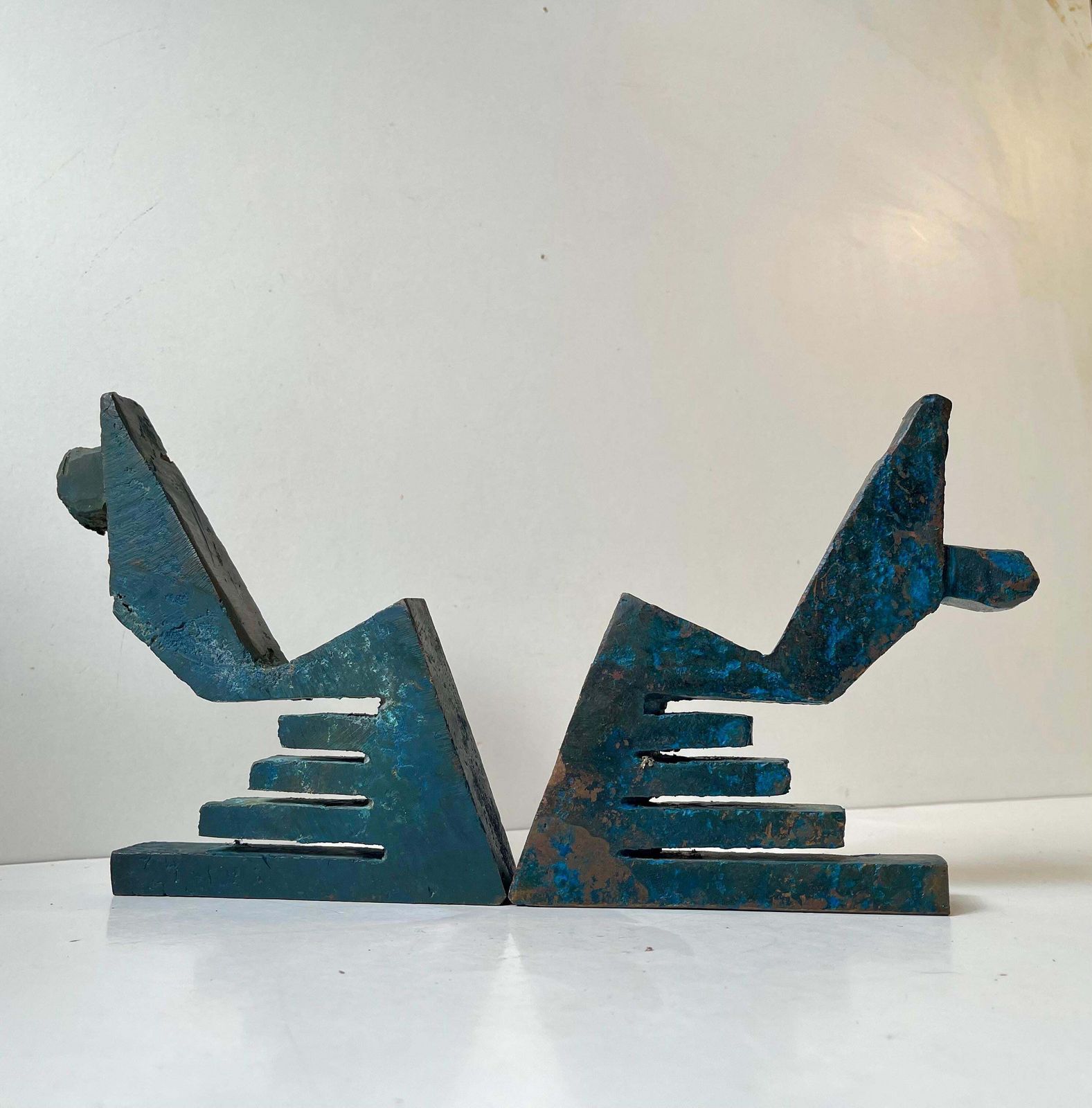 Danish Artist Peder Evald Madsen   Brutalist Bronze Sculptures, 1980s photo 996.0