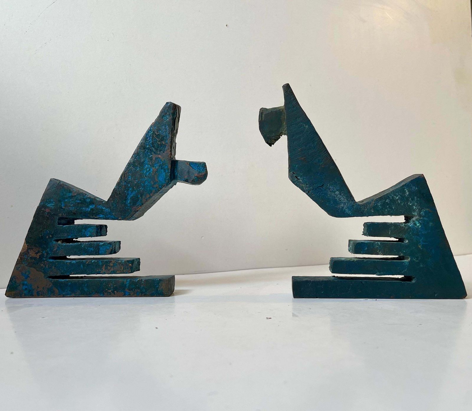 Danish Artist Peder Evald Madsen   Brutalist Bronze Sculptures, 1980s photo buy