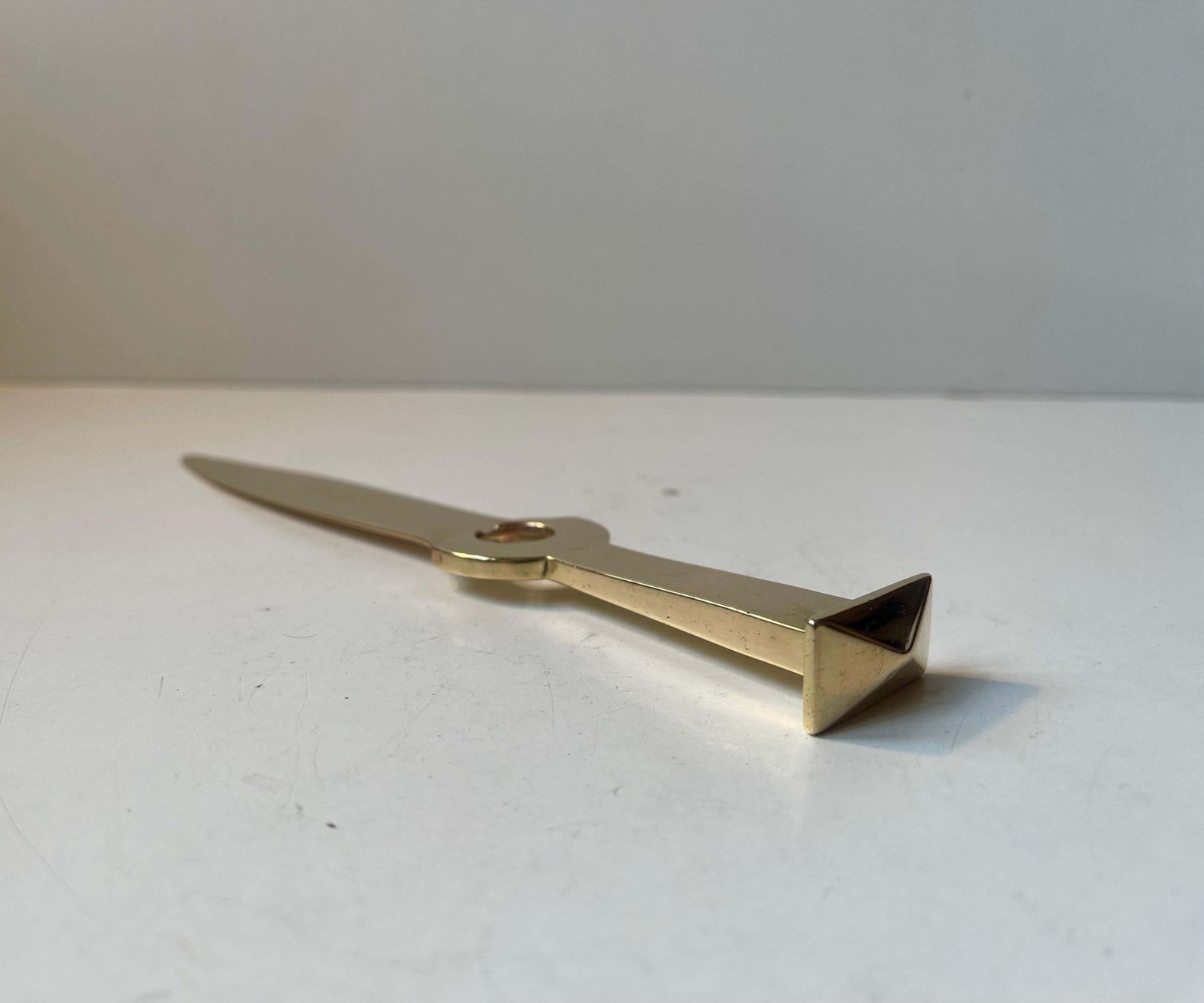 Scandinavian Art Deco Letter Opener In Brass, 1930s photo Home Decor