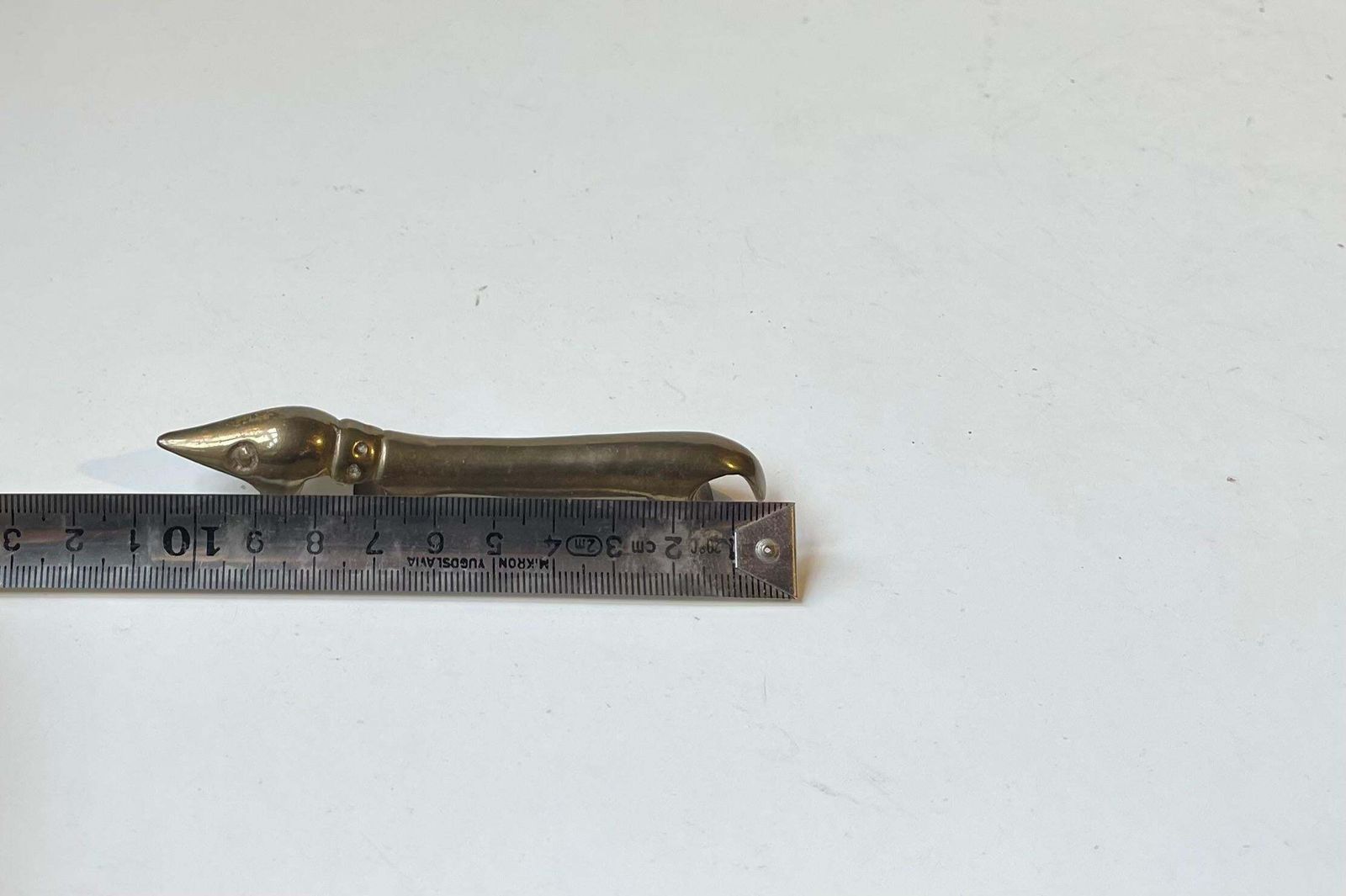 "Noodle" Dachshund Brass Dog Bottle Opener By Bosse Vienna Austria, 1950s photo vinterior