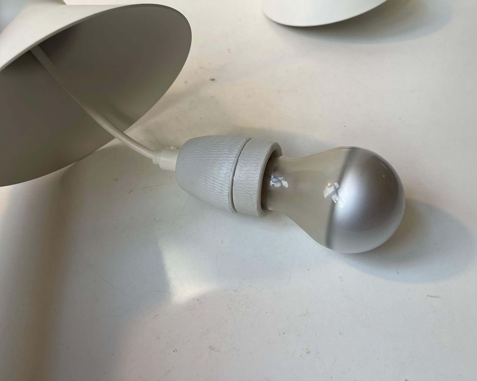 Danish Minimalist White Confetti Pendant Lamp By Claus Bonderup   Focus, 1970s photo vintage