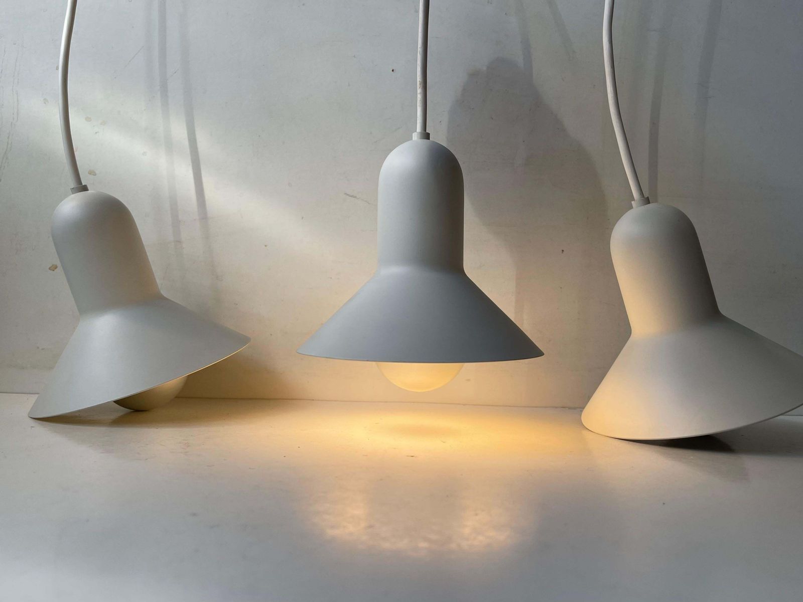 photo furniture Danish Minimalist White Confetti Pendant Lamp By Claus Bonderup   Focus, 1970s