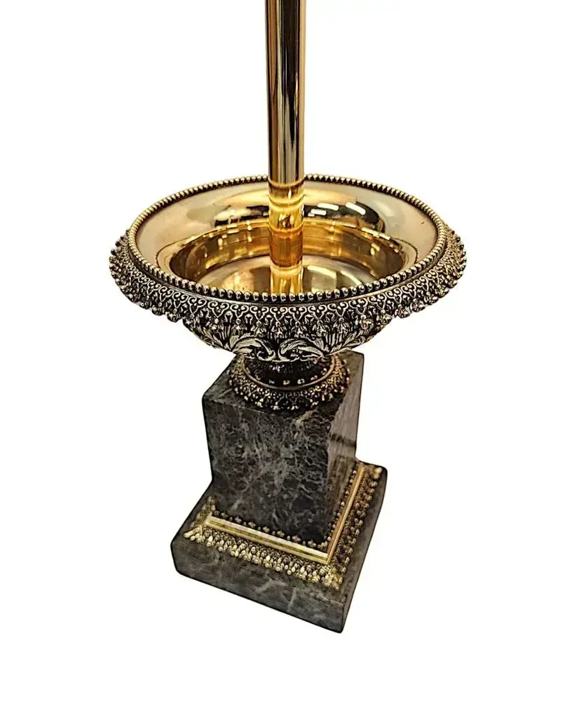 A Stunning Pair Of 19th Century Ormolu And Marble Tazza Urns Converted To Table Lamps photo 4228.2241