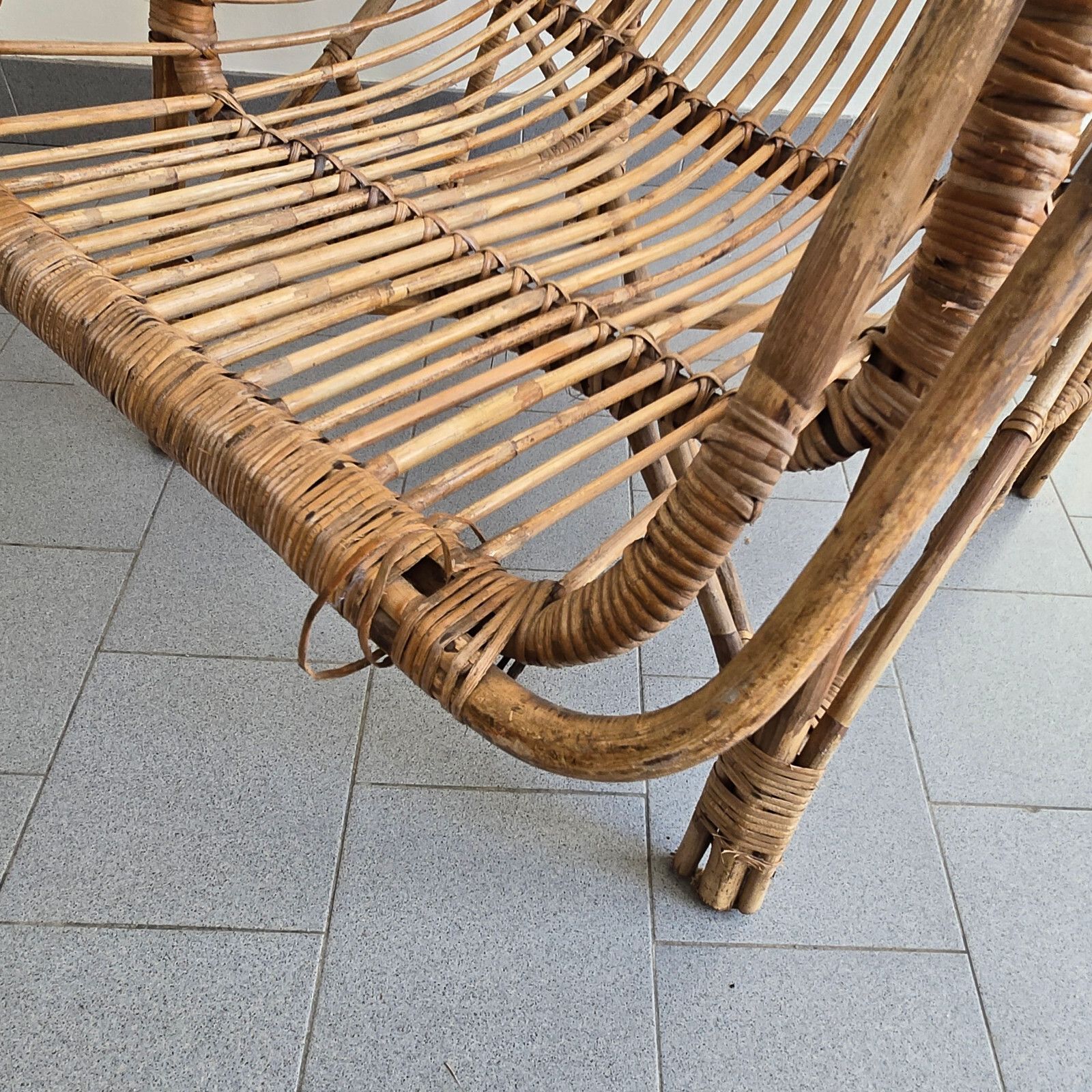 photo vinterior Vintage Jaren 1960 Rotan Fauteuil 60s Dlg Janine Abraham & Rohe Noordwolde
