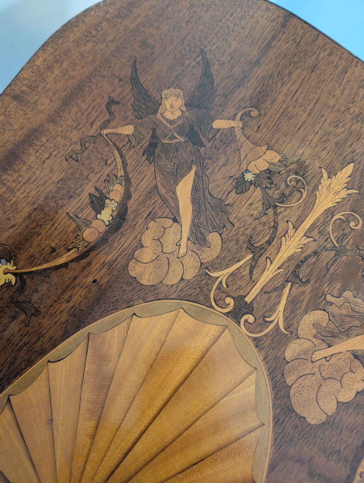 French Style Kidney Occasional Table With Angelic Inlay Marquetry Top   Limited Time Offer! photo Furniture