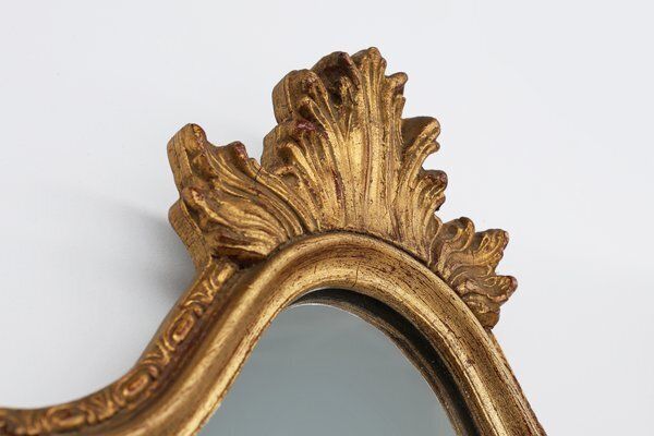 Rococo Baroque French Mirror In Wood With Gilded Frame, 1950s photo 770.0