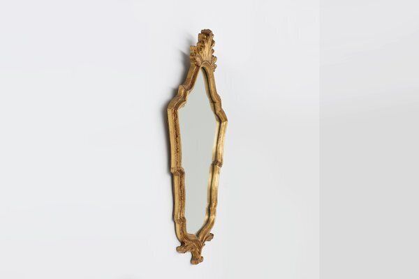 Rococo Baroque French Mirror In Wood With Gilded Frame, 1950s photo buy