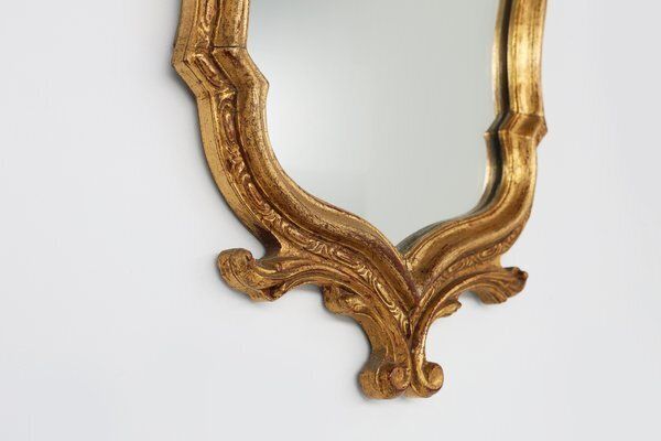 photo furniture Rococo Baroque French Mirror In Wood With Gilded Frame, 1950s