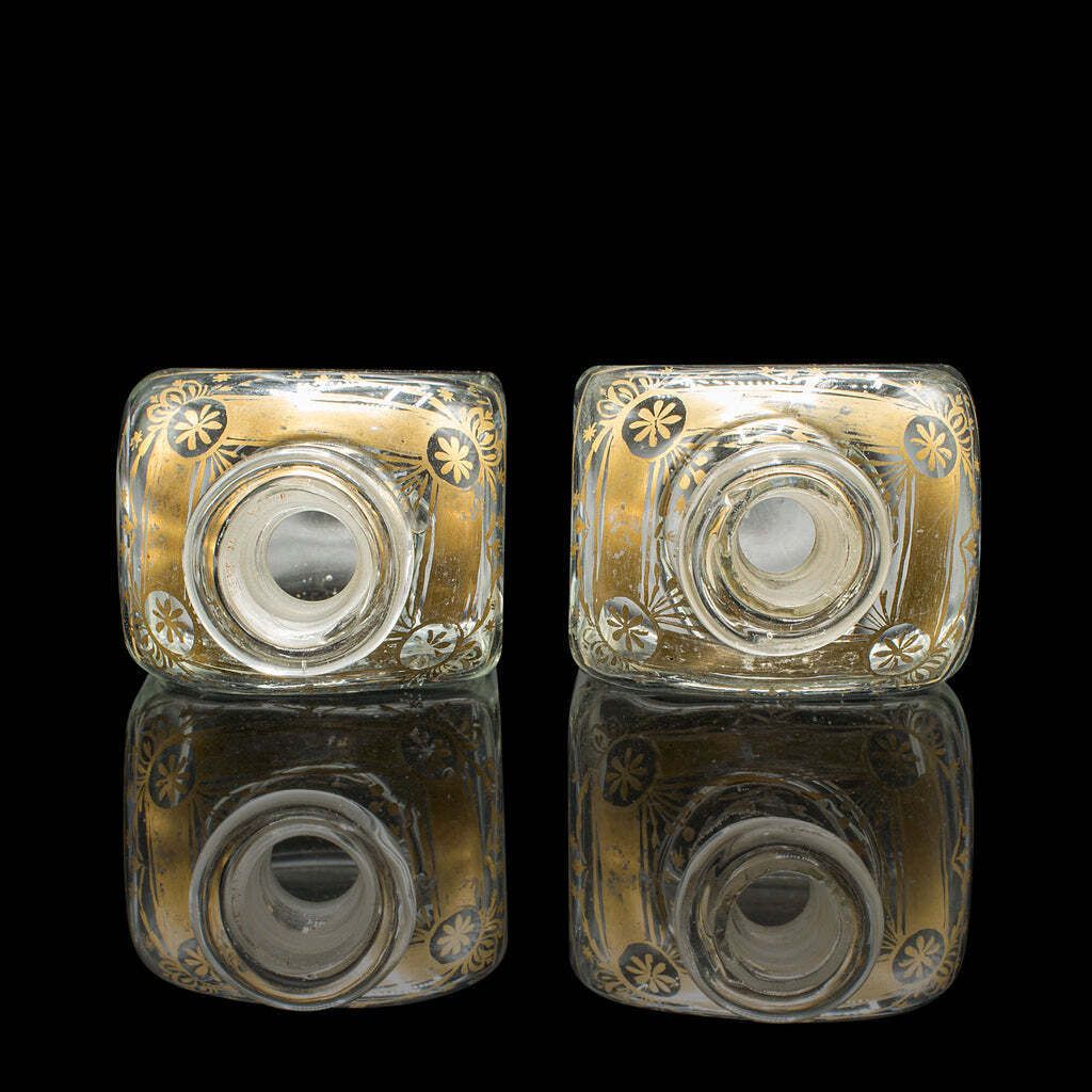 Pair Of Antique Tincture Bottles, English, Glass Apothecary Jars, Georgian, 1800 photo buy