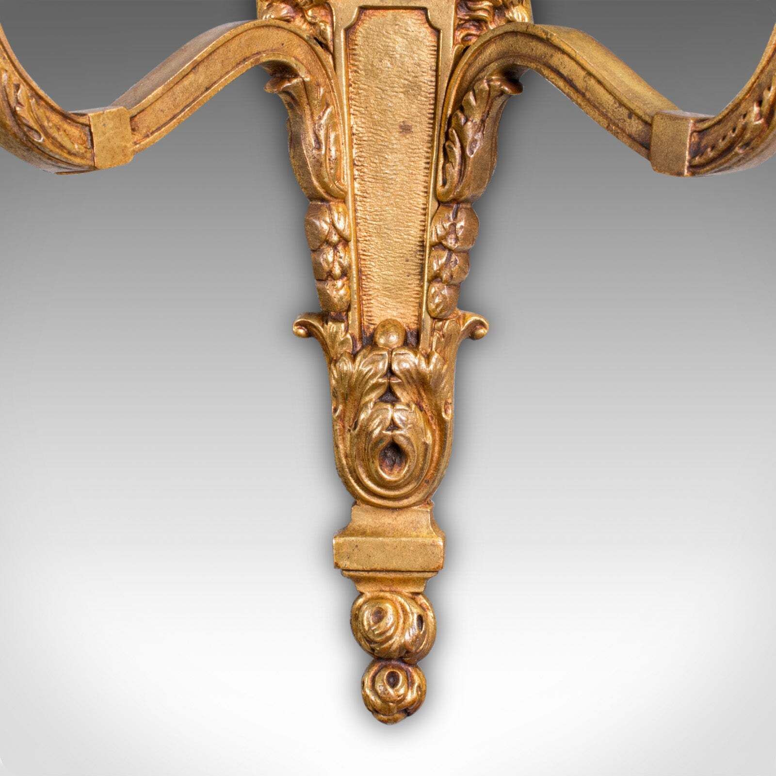 Pair Of Antique Candle Sconces, Italian, Grand Tour Brass Wall Lights, Victorian photo buy
