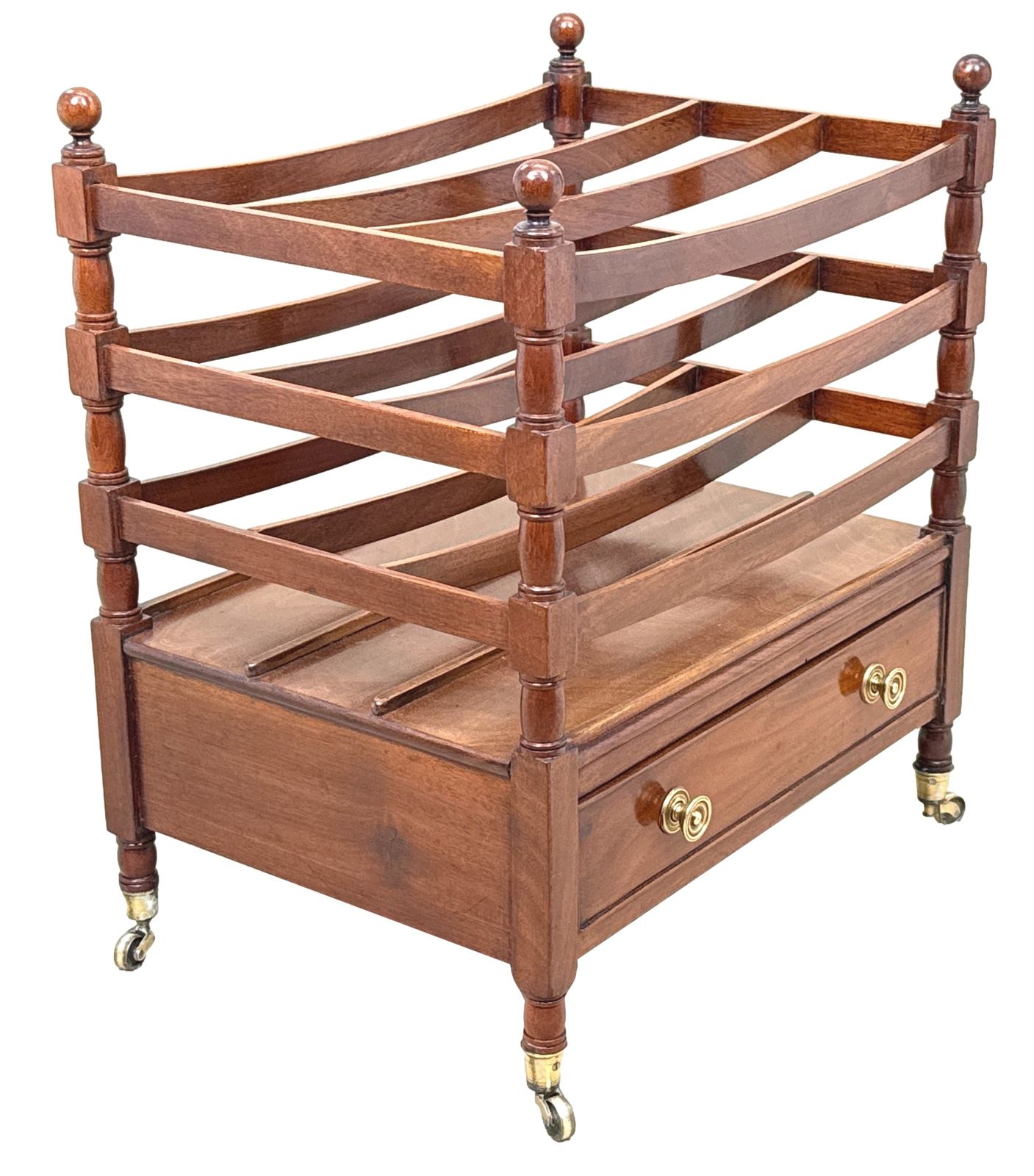 Regency Mahogany Boat Shaped Canterbury (England, Circa 1820) photo furniture