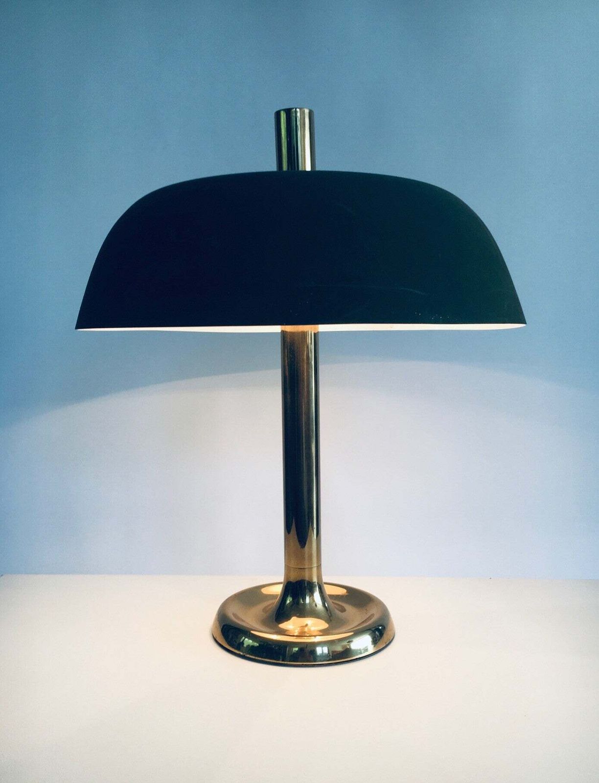 Midcentury Modern Design Mushroom Table Lamp Model 7377 By Egon Hillebrand, Germany 1970's