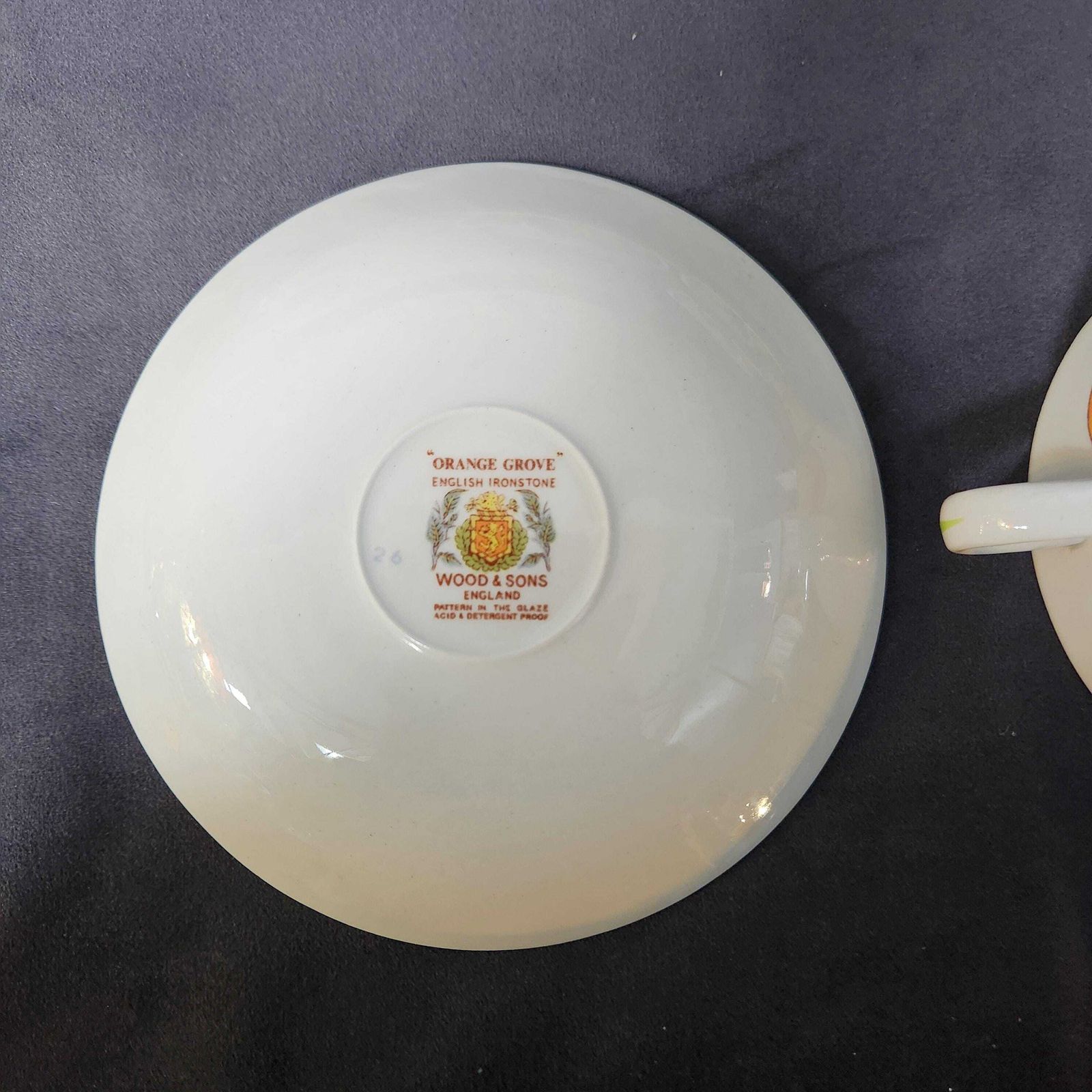 Wood And Sons, Orange Grove Soup Coupes And Saucers photo vinterior