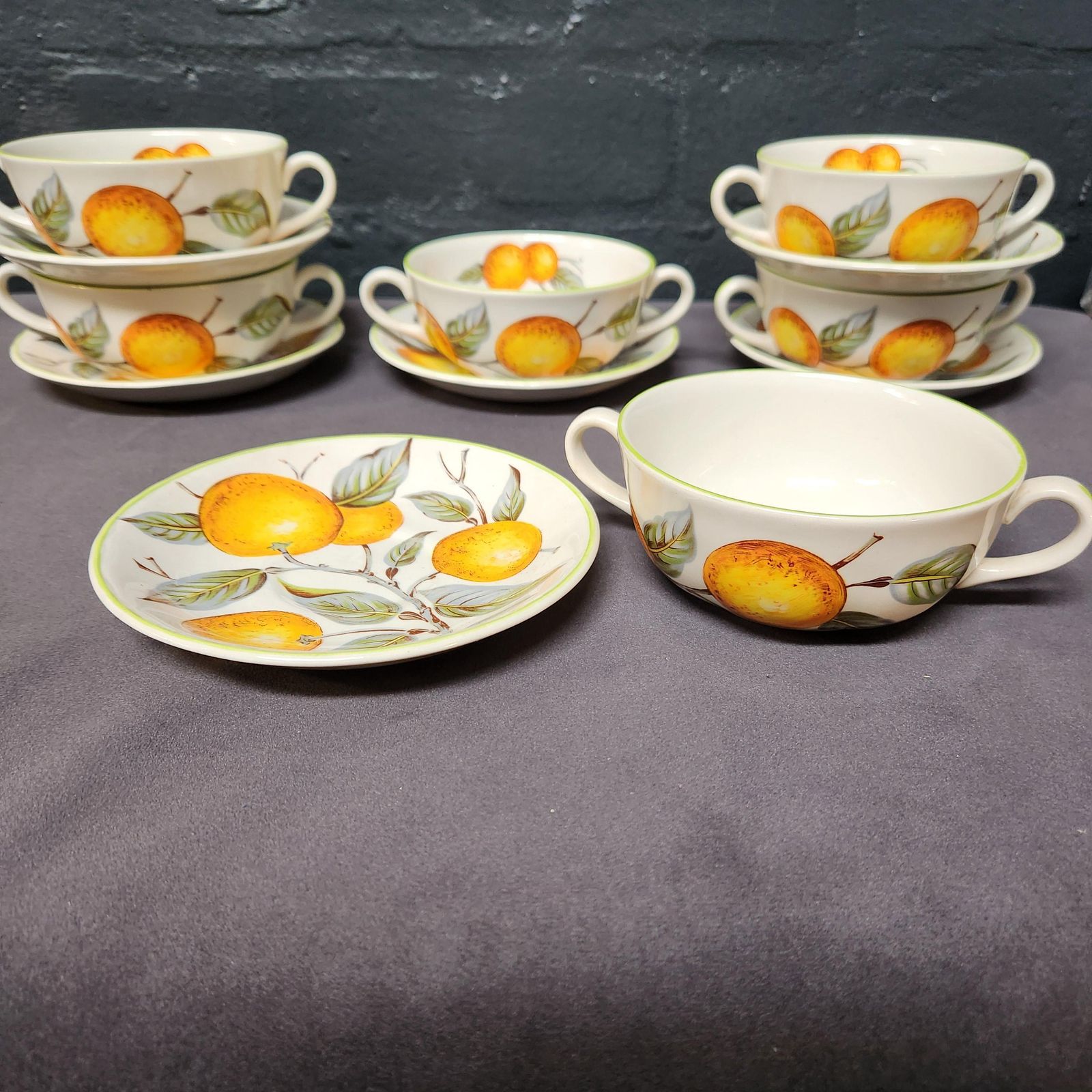 photo furniture Wood And Sons, Orange Grove Soup Coupes And Saucers