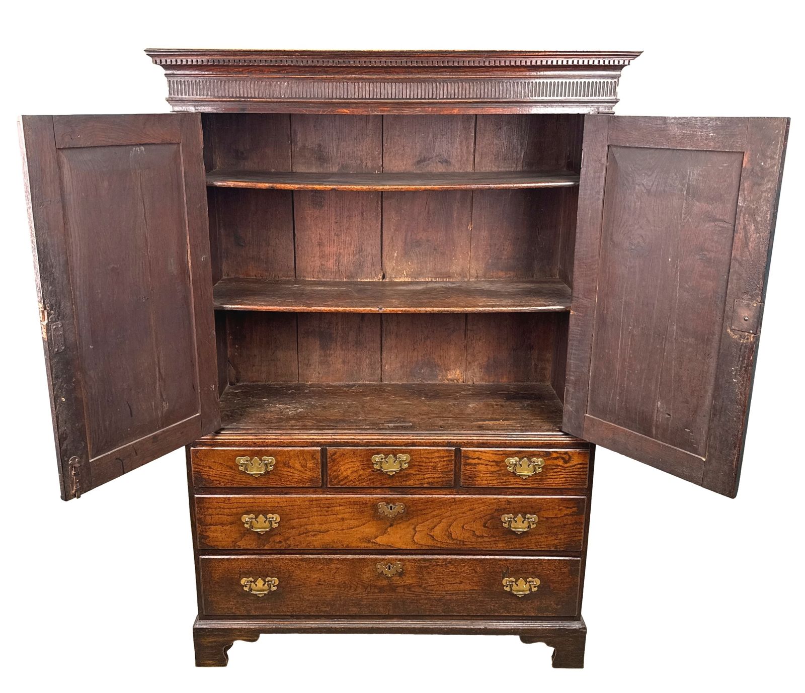 Georgian 18th Century Oak Press Cupboard (England, Circa 1750) photo buy