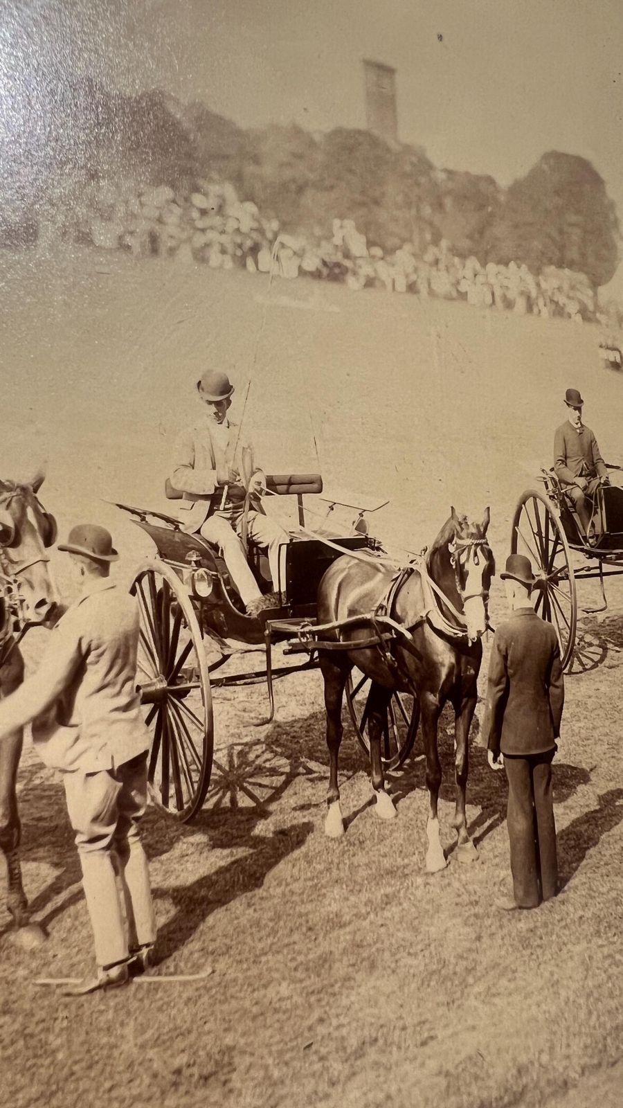 1960s 70s Vintage Horse And Carriage Event Photograph – Signed And Framed photo 69.0