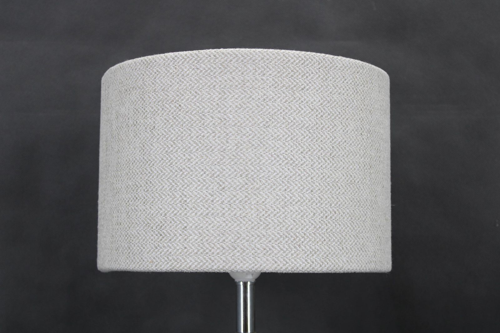 1970s Italian Glass Table Lamp With Boucle Fabric Shade photo Lighting
