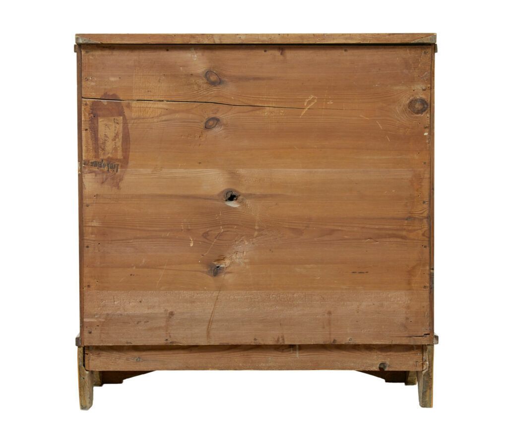 19th Century Swedish Empire Birch Chest Of Drawers photo vintage