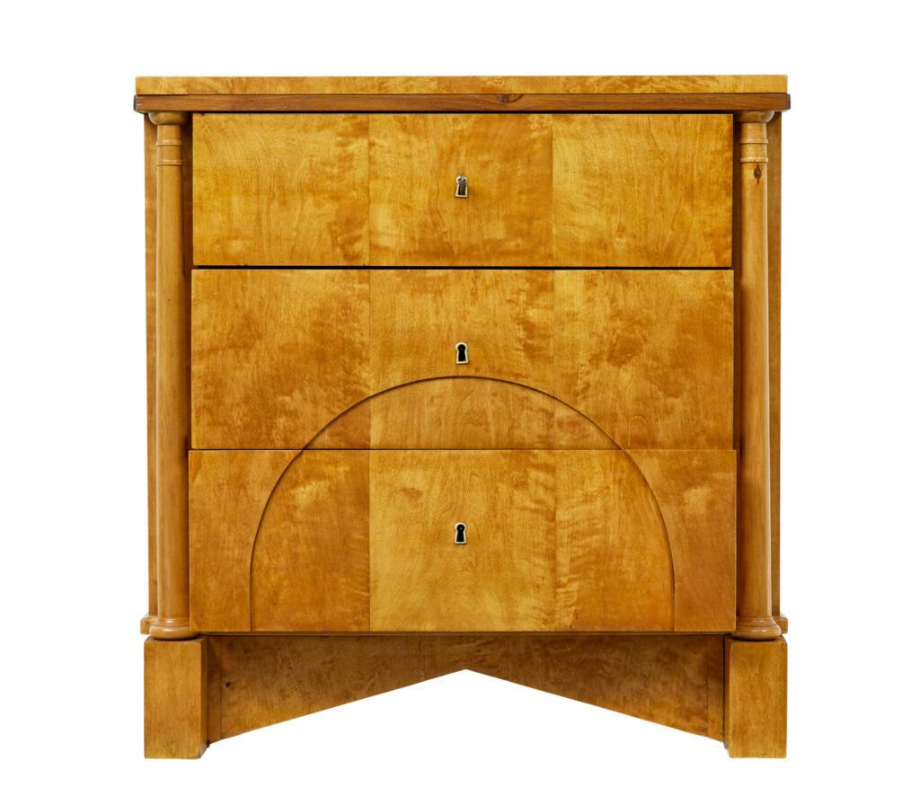 photo for sale 19th Century Swedish Empire Birch Chest Of Drawers