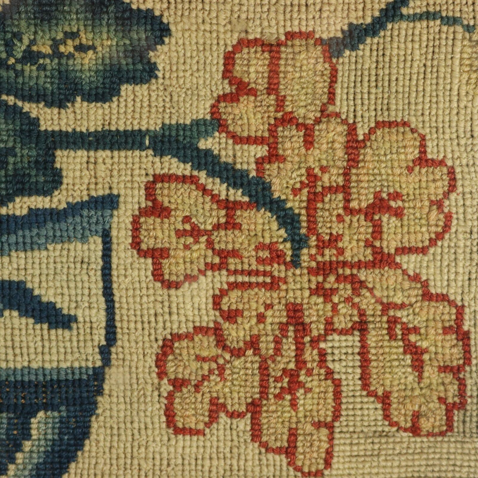 17thc Gros Point Embroidery   Vase Of Flowers With A Bird photo buy