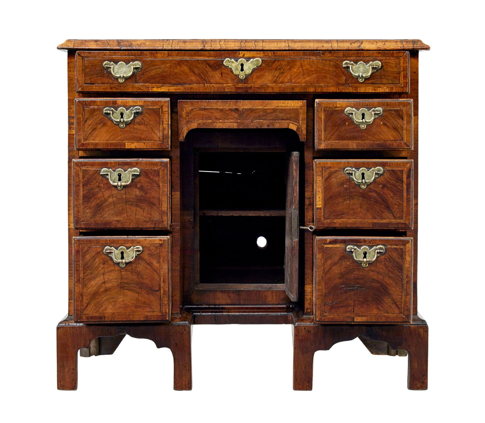 18th Century Queen Anne And Later Walnut Kneehole Desk photo 3025.0